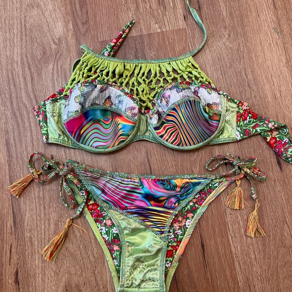 Perla Negra 3 piece bikini set, size M - Picture 2 of 7